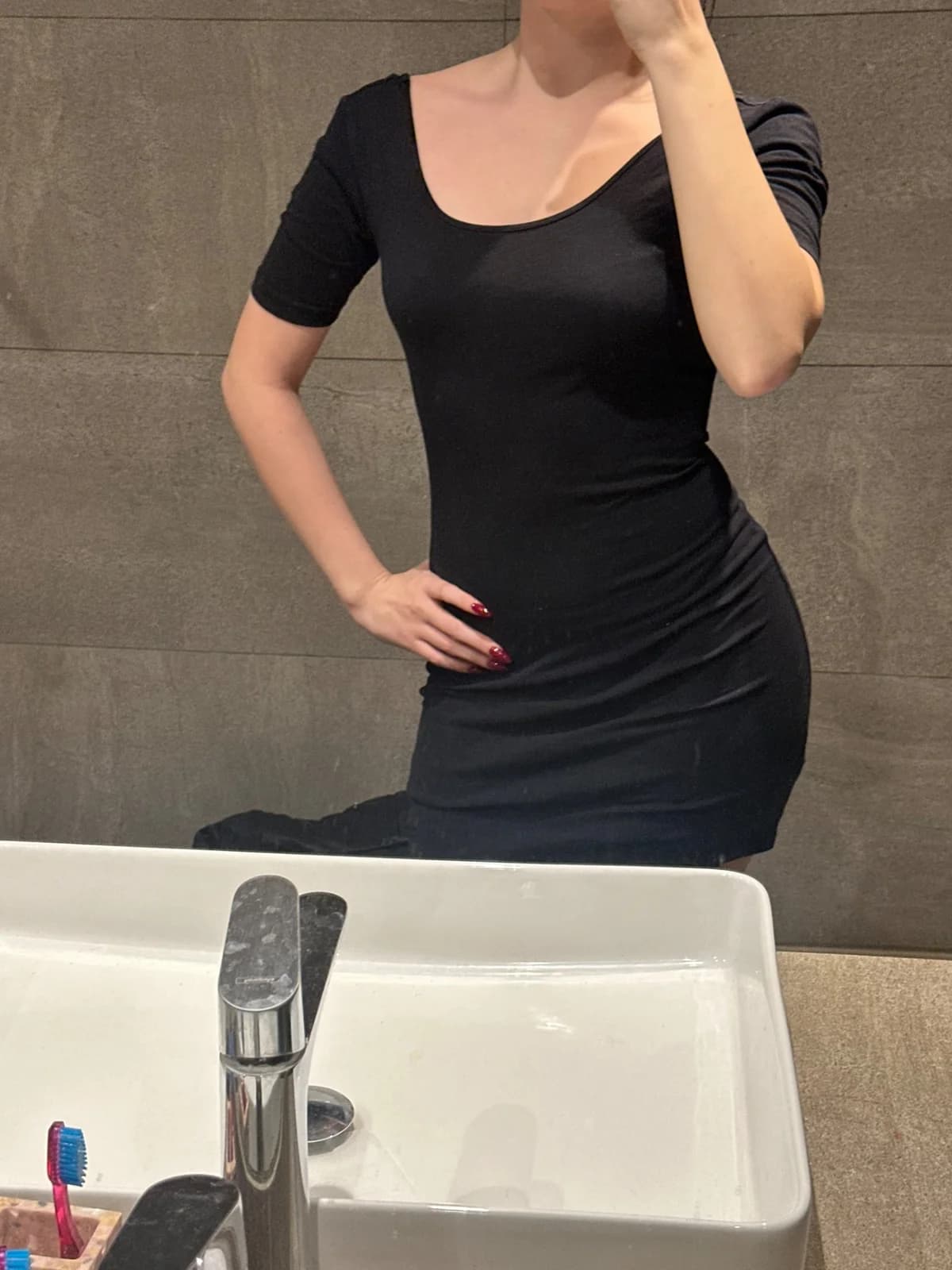 Usado por María Jesús , Vestido negro , talla M