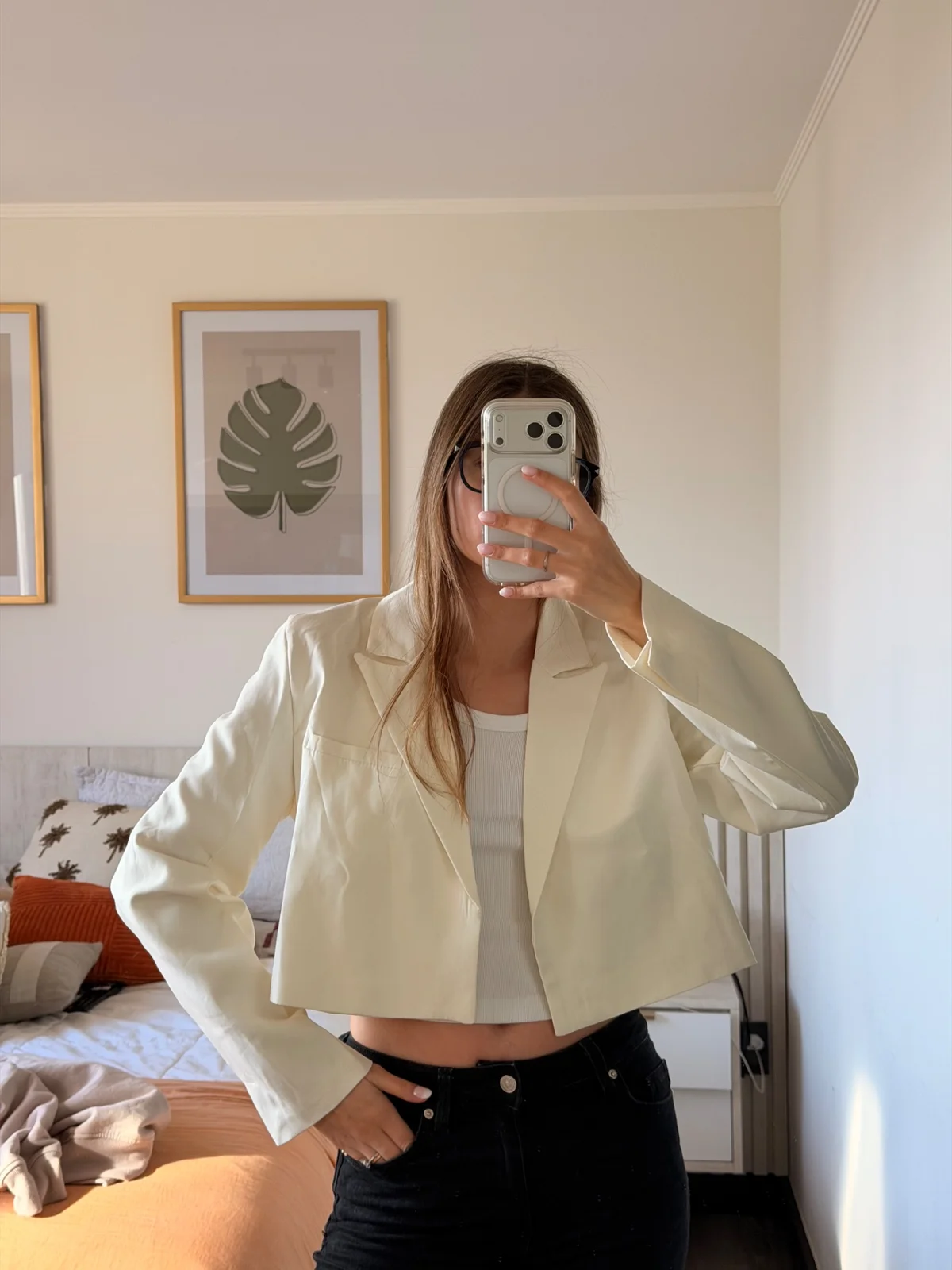 Usado por Paula Aguirre, Blazer crop