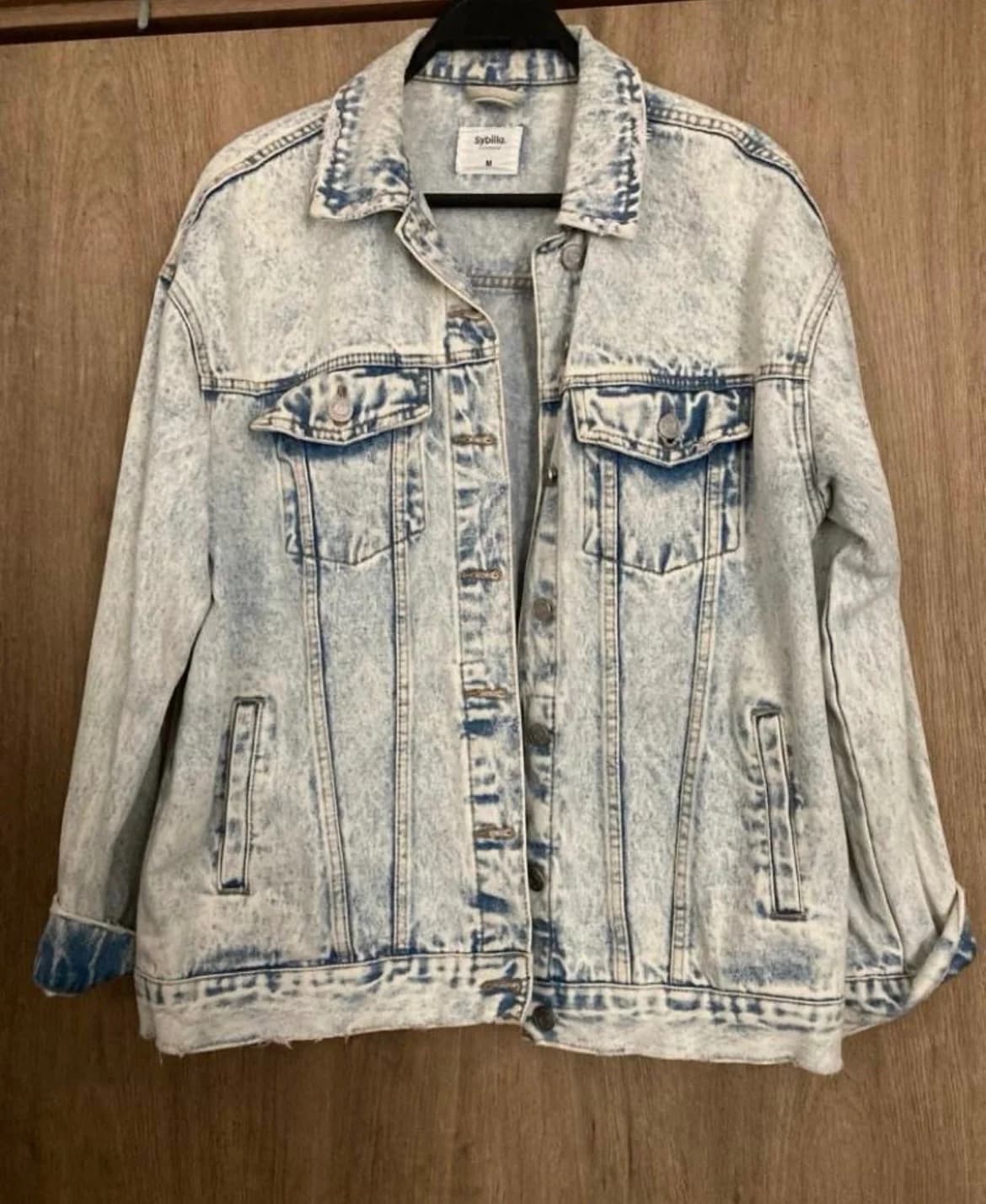 Usado por Vale.!! , Chaqueta mezclilla , talla Talla M
