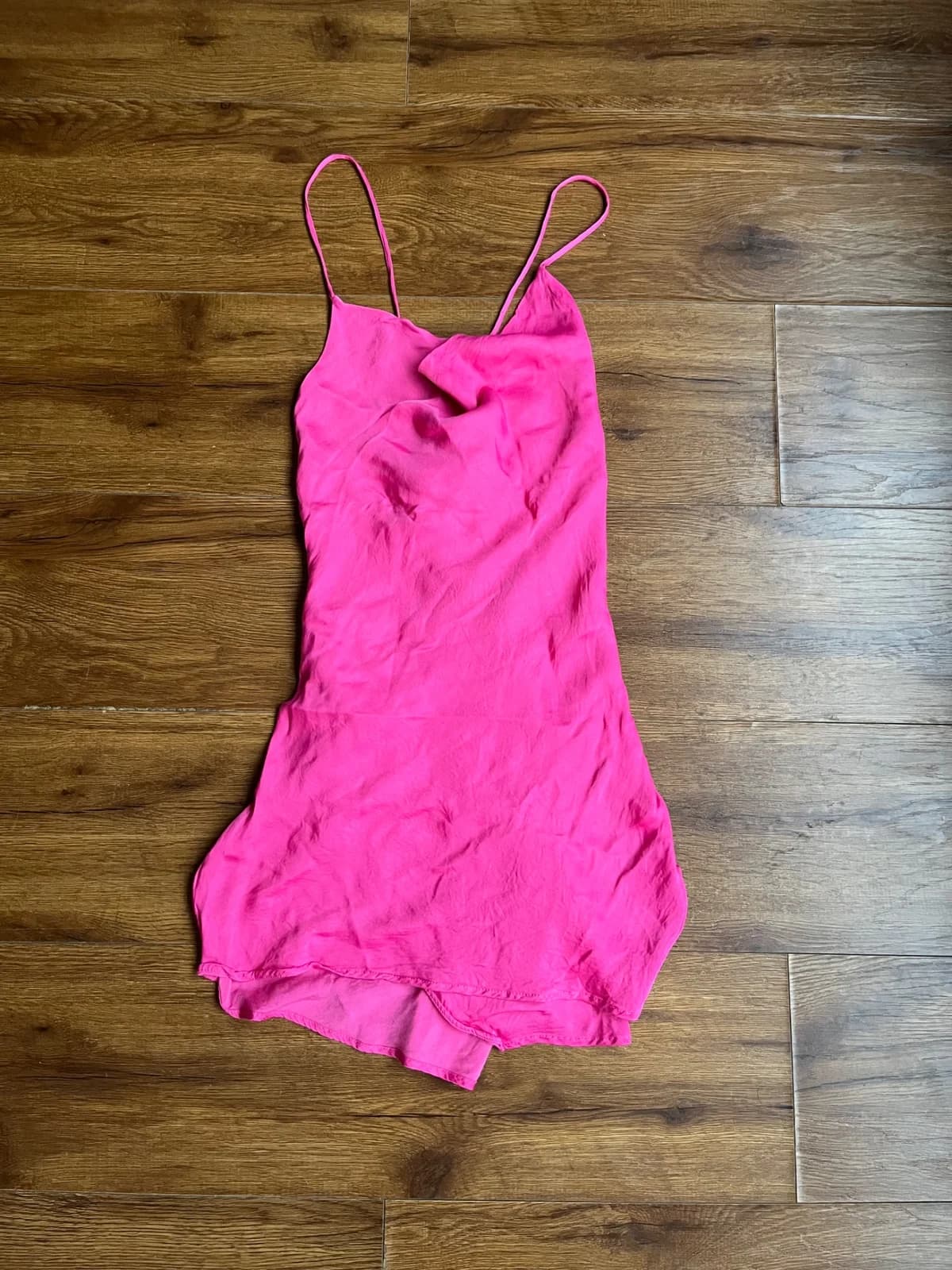 Vestido Formal Satín Fucsia