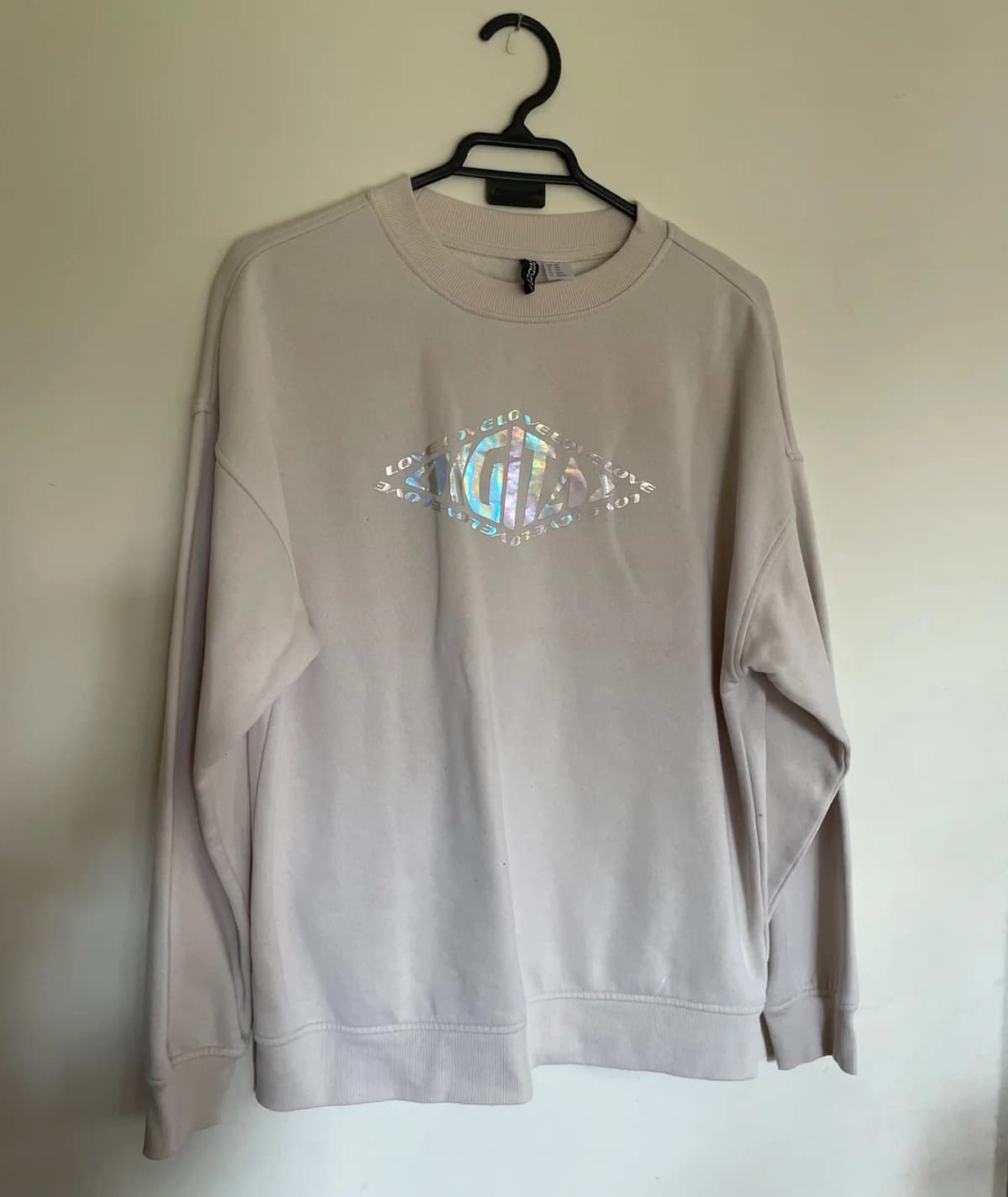 Usado por Cata Pilleux , Crewneck oversize beige , talla XXS