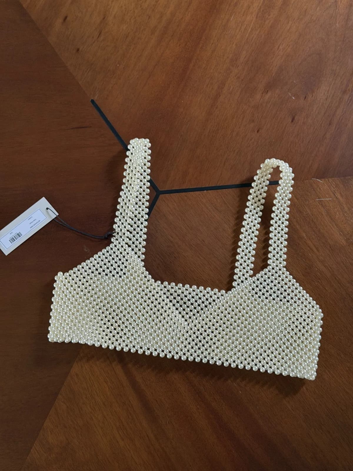 Usado por Isidora Parra, Top perlas, talla Unica