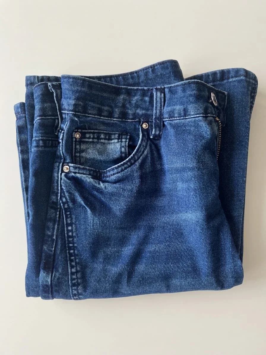 Jeans tiro bajo azules — foto 1