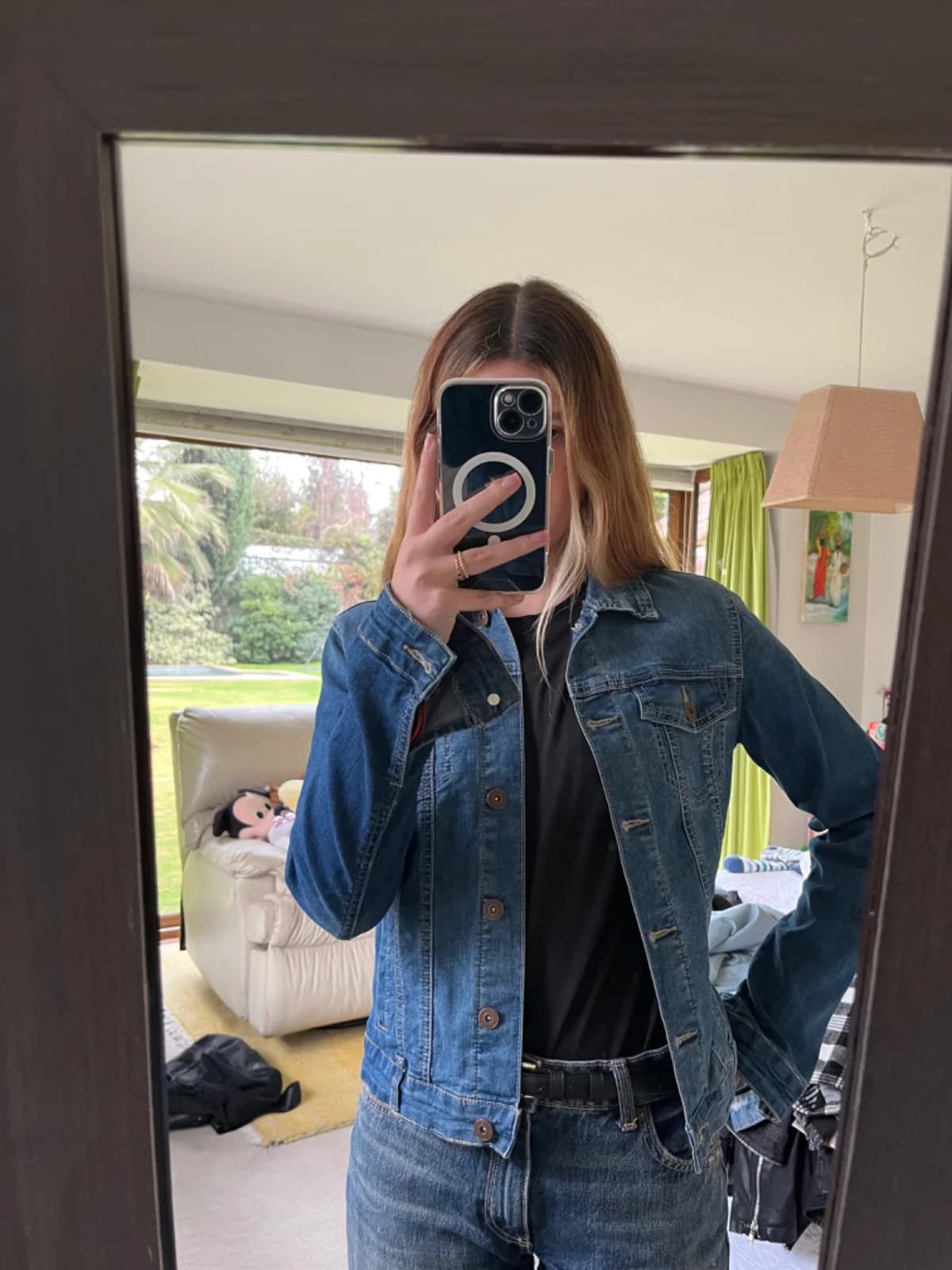 Usado por daniela gonzalez, Chaqueta de jeans, talla S