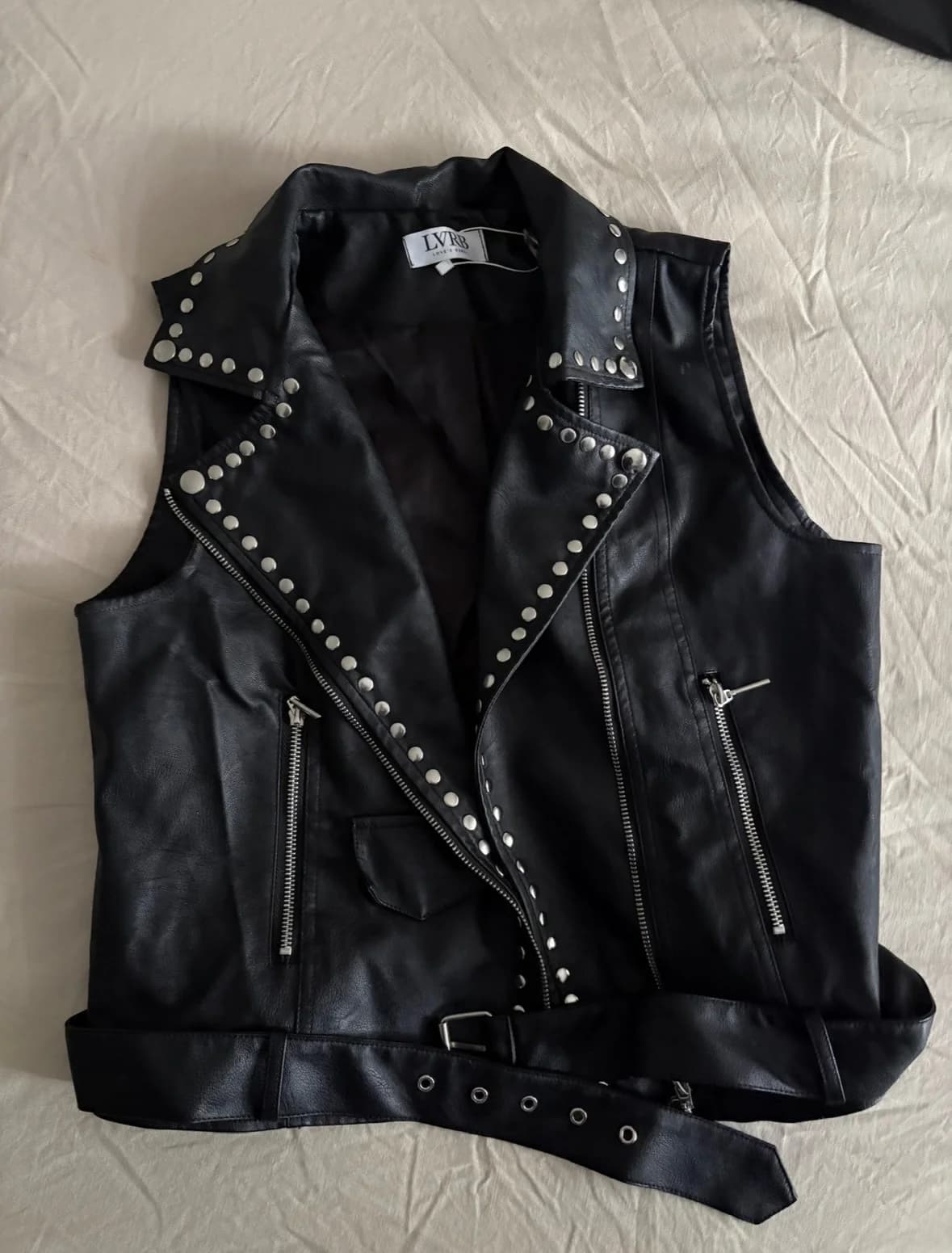 Chaqueta cuero sin mangas — foto 1
