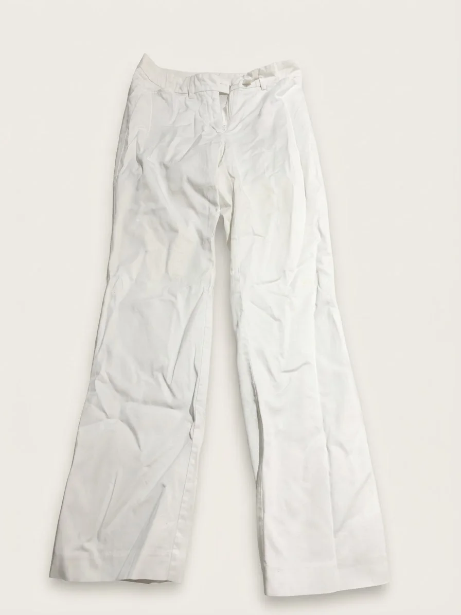 Pantalón straight blanco algodón — foto 1