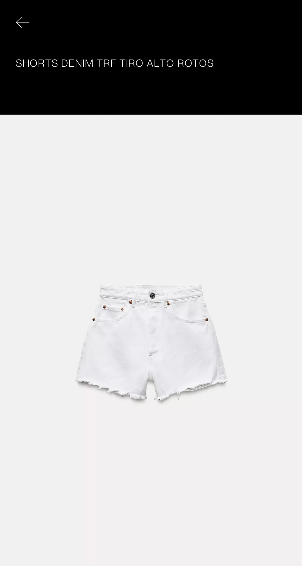 Shorts Demin TRF Tiro Alto Rotos — foto 1