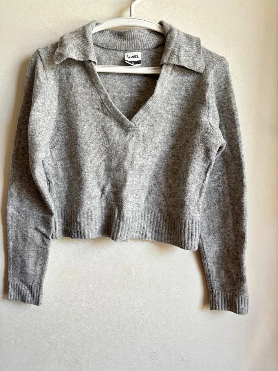 Usado por Pía Altamirano Mondaca, Chaleco corto gris, talla S