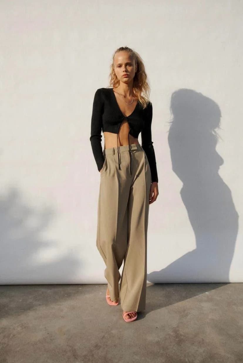 Usado por Lissette Navarrete , Pantalón sastrero Zara