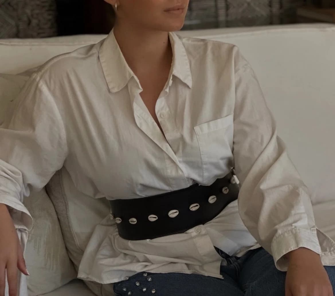 Usado por maria fernanda, Cinturón Cuero, talla 34-36
