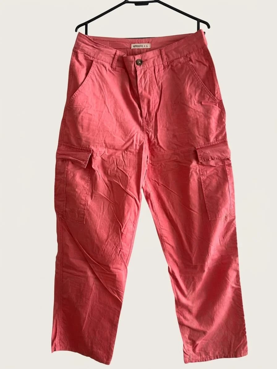 Usado por maida drop , jeans rosados cargo, talla L
