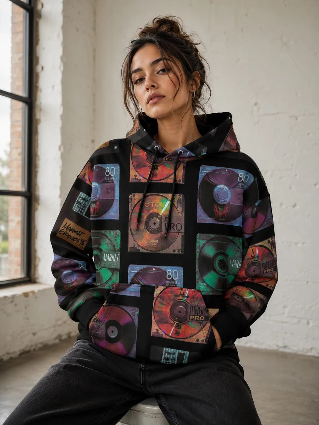 Usado por Sofia Pérez de Tudela, Poleron CD's, talla L