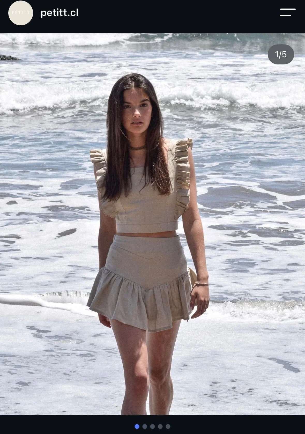 Usado por Josefa Pérez Santolalla, Falda short lino , talla S/M (34-36