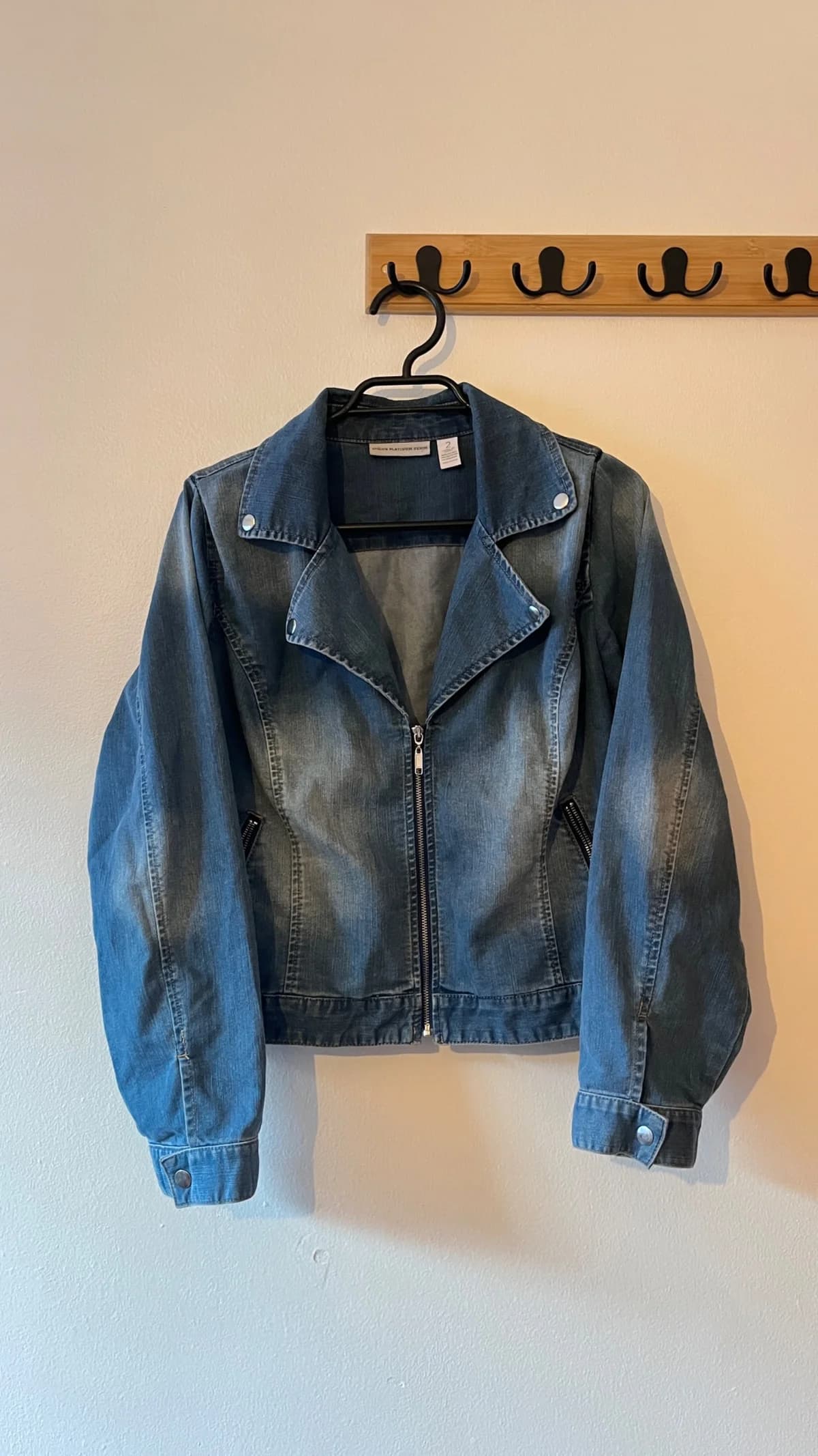 Chaqueta de jeans biker — foto 1