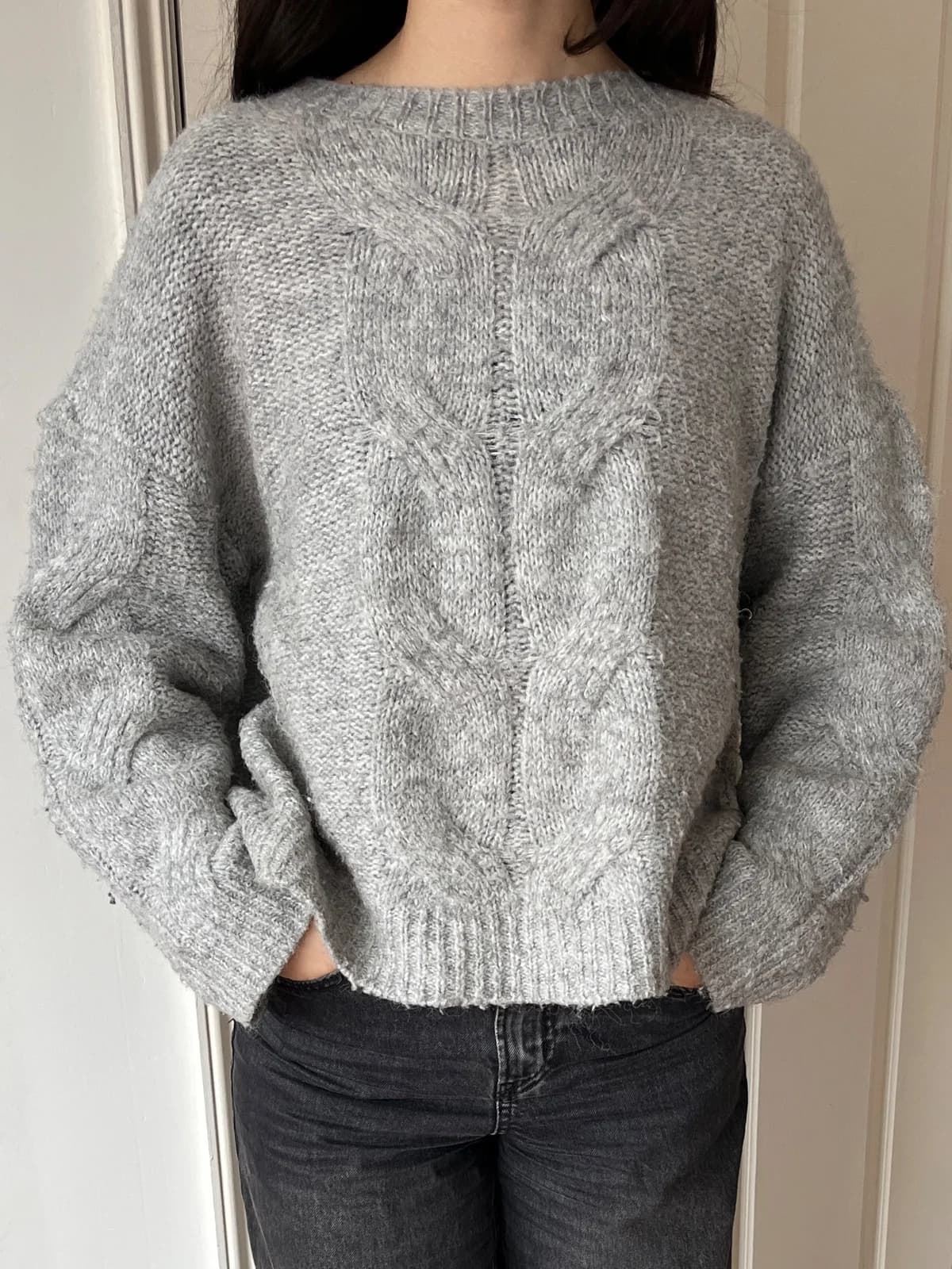 Sweater gris oversized