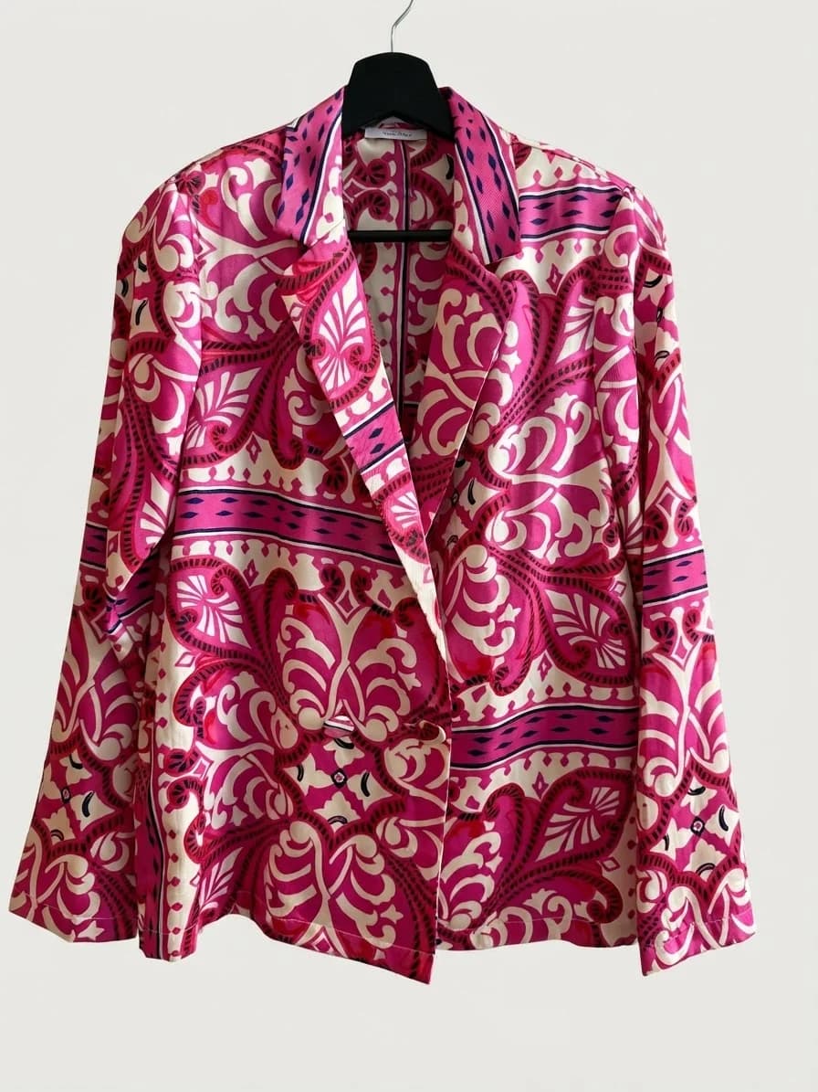 Usado por Marcela Iribarren , Blazer estampado Mango, talla XS
