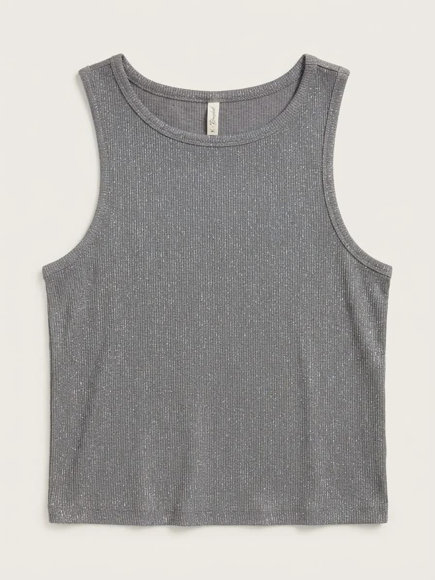 Usado por Agustina Crespillo, Top brillante , talla M