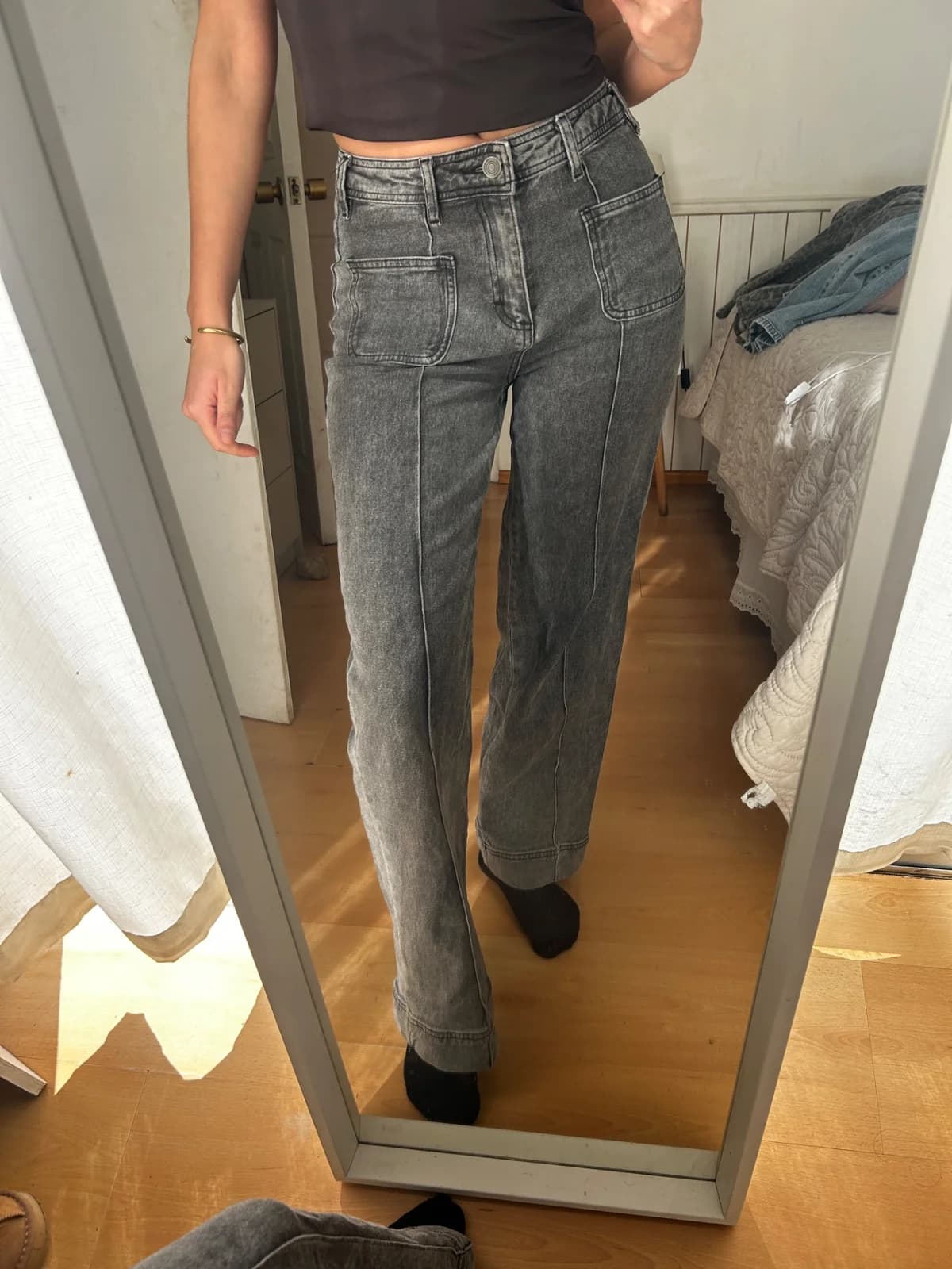 Usado por Catalina Leiva, Jeans raindoor 36 tiro medio alto , talla 36
