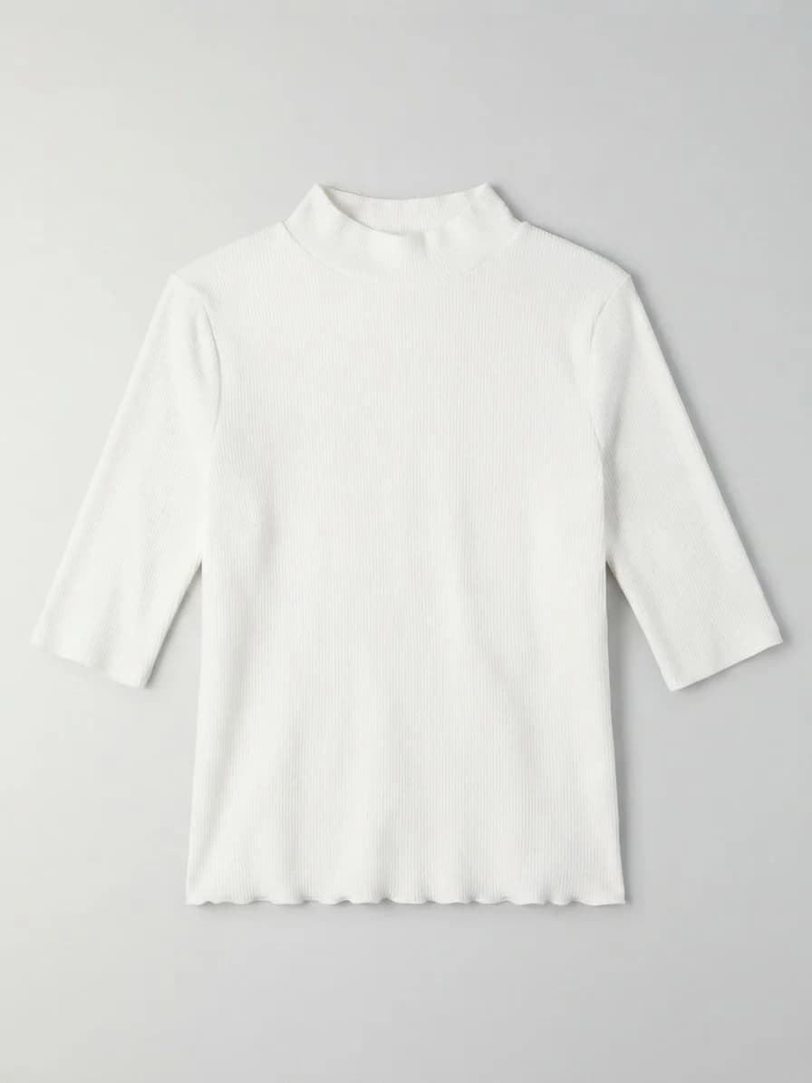 Top Zara Blanco Manga 3/4 — foto 1