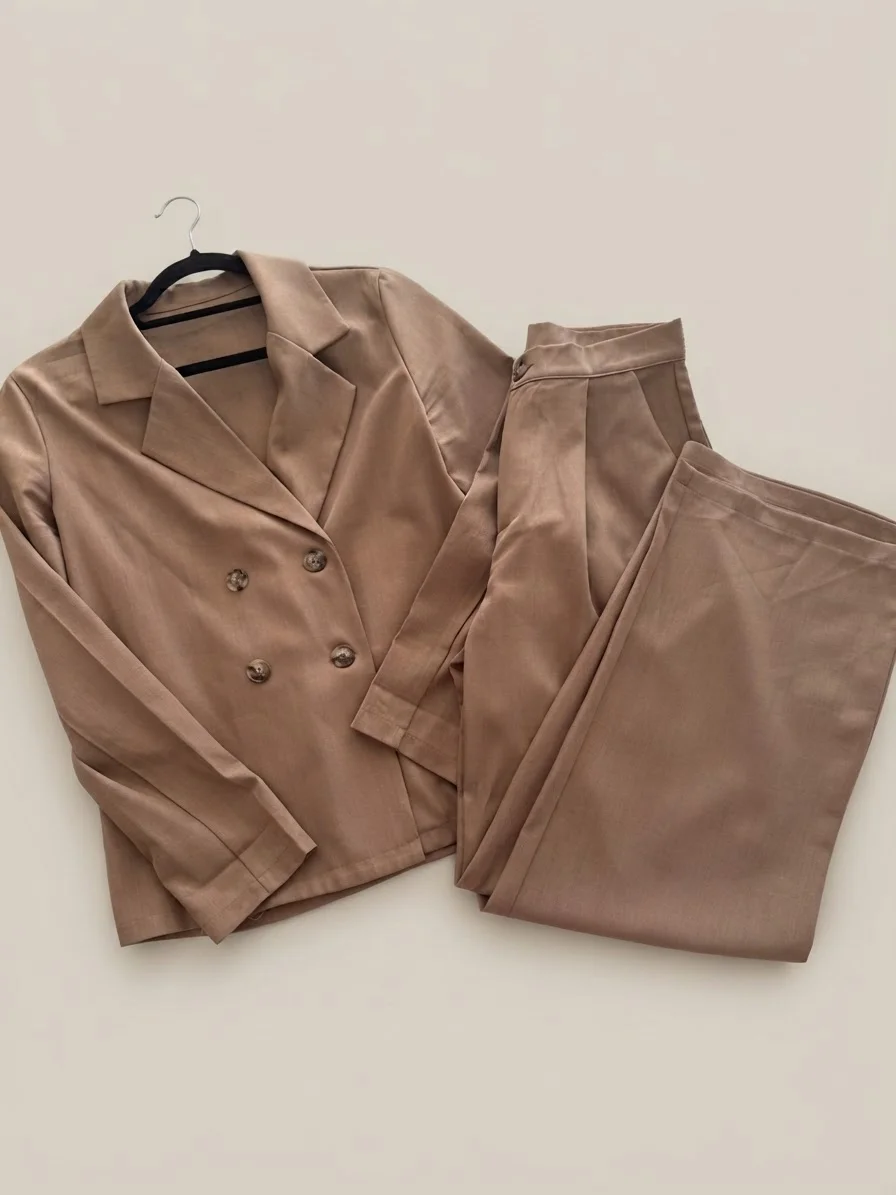 Usado por Victoria Flores, Conjunto caqui, talla S