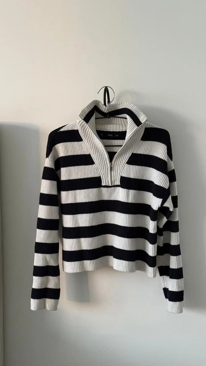Usado por Paula Arregui, Chaleco Rayas Mango, talla S
