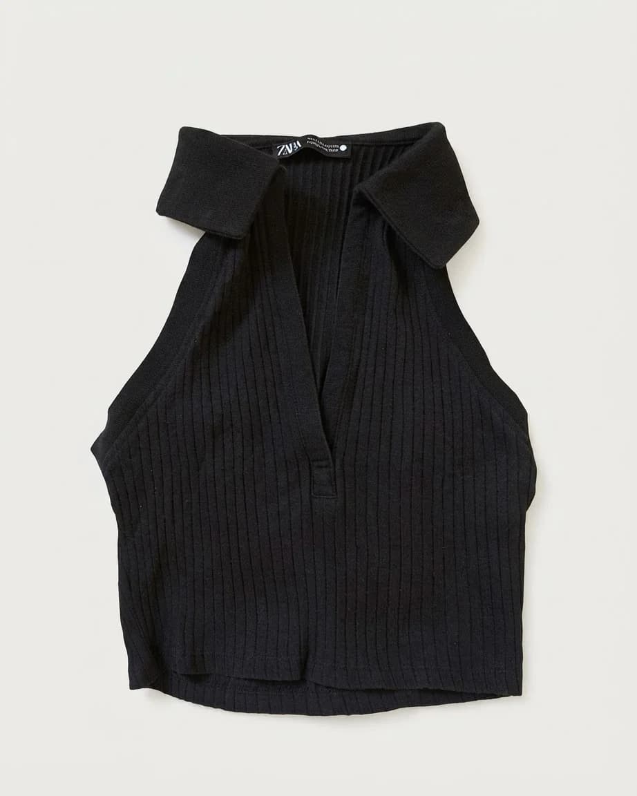 Usado por Camila Gracia, Crop Top canale Zara, talla S
