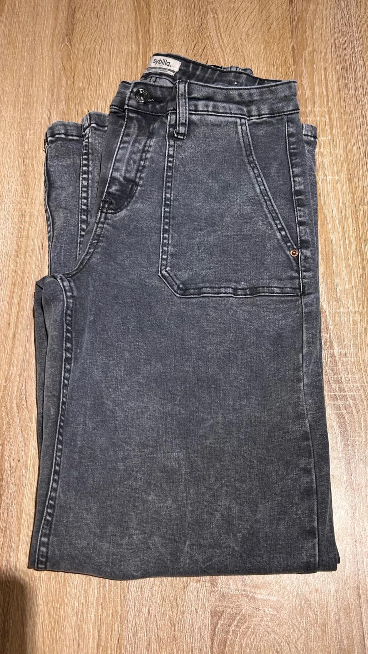 Usado por Francisca Vicuña, Jeans gris Sybilla, talla 38