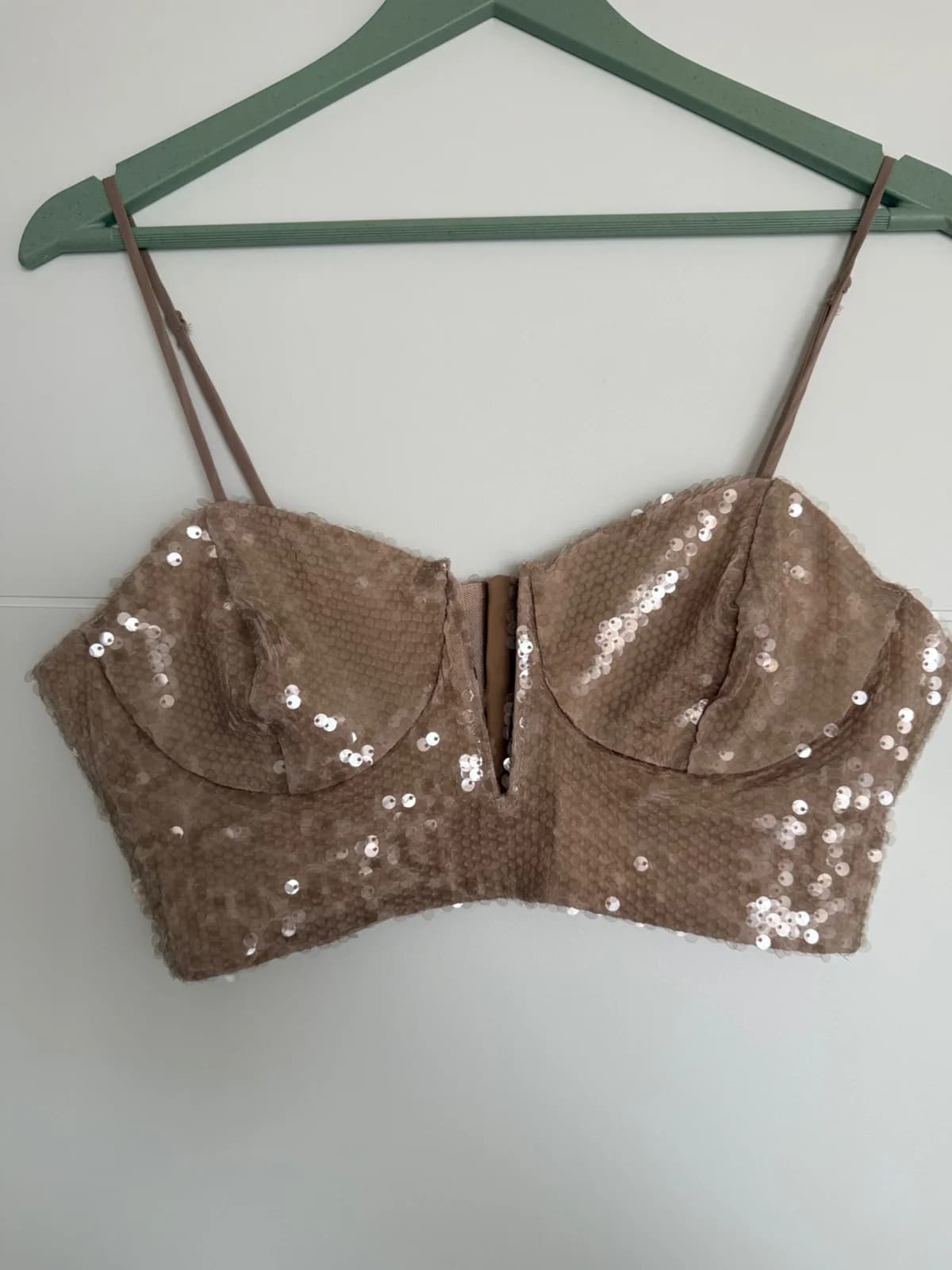 Usado por Javiera Jaque, Top lentejuelas Zara , talla L