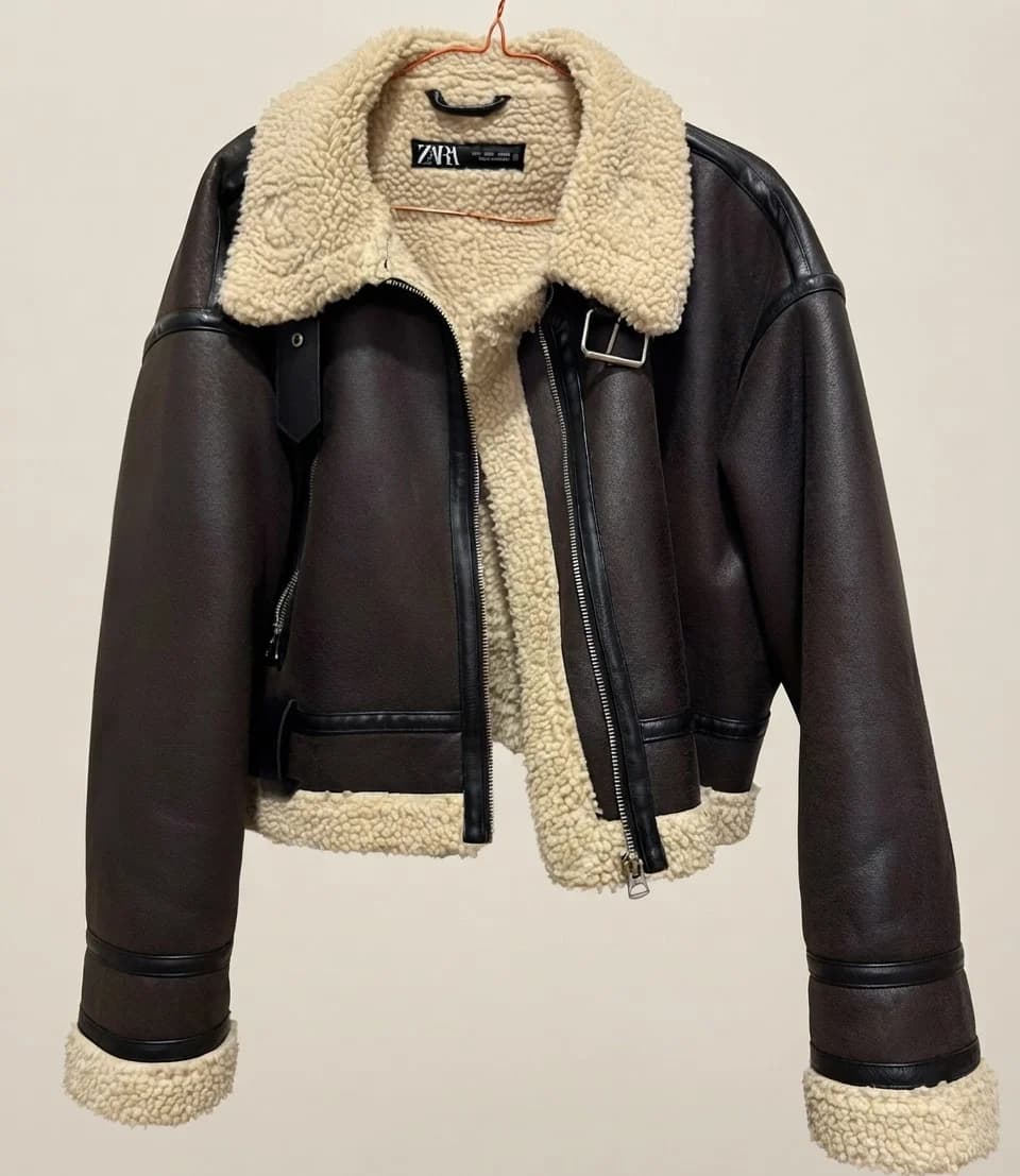 Usado por Monserrat , Chaqueta Aviadora Zara, talla L