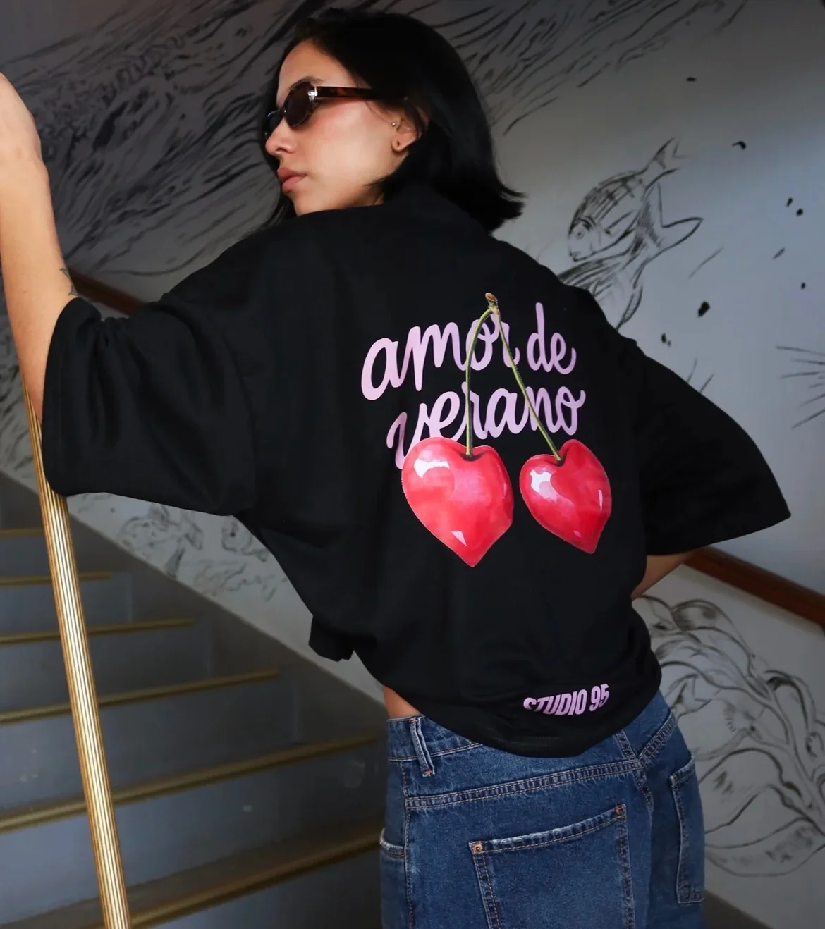 Usado por Studio 95 , #112 AMOR DE VERANO TEE (S/M), talla S/M