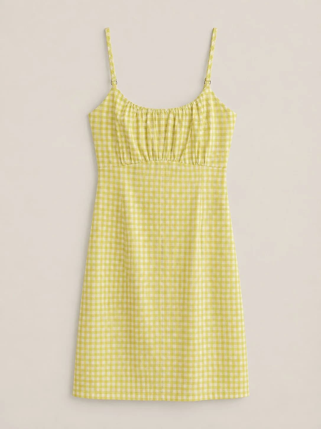 Usado por Flavia Correa, Vestido de cuadros verde, talla XS