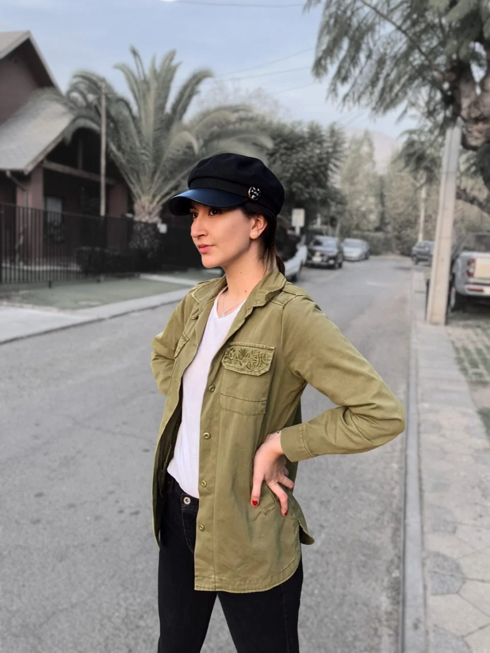 Usado por Daniela Pimentel, Chaqueta estilo militar, talla S