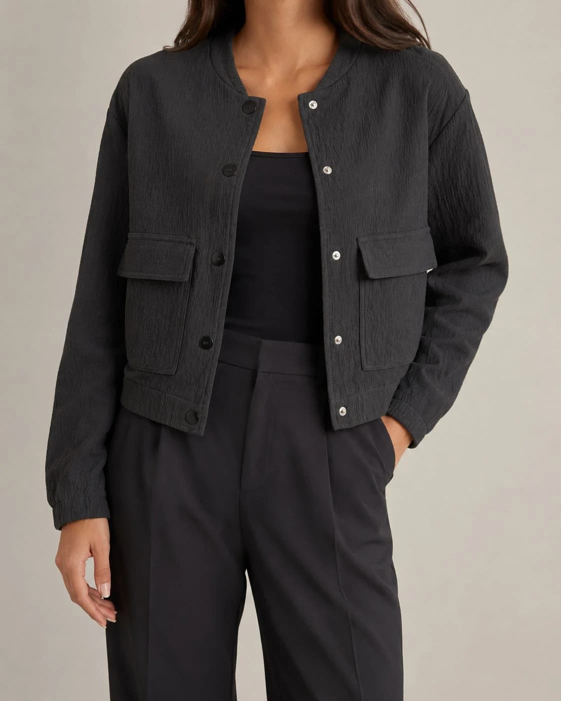 Usado por Micaela Piwonka, Chaqueta Gris Oscuro, talla M