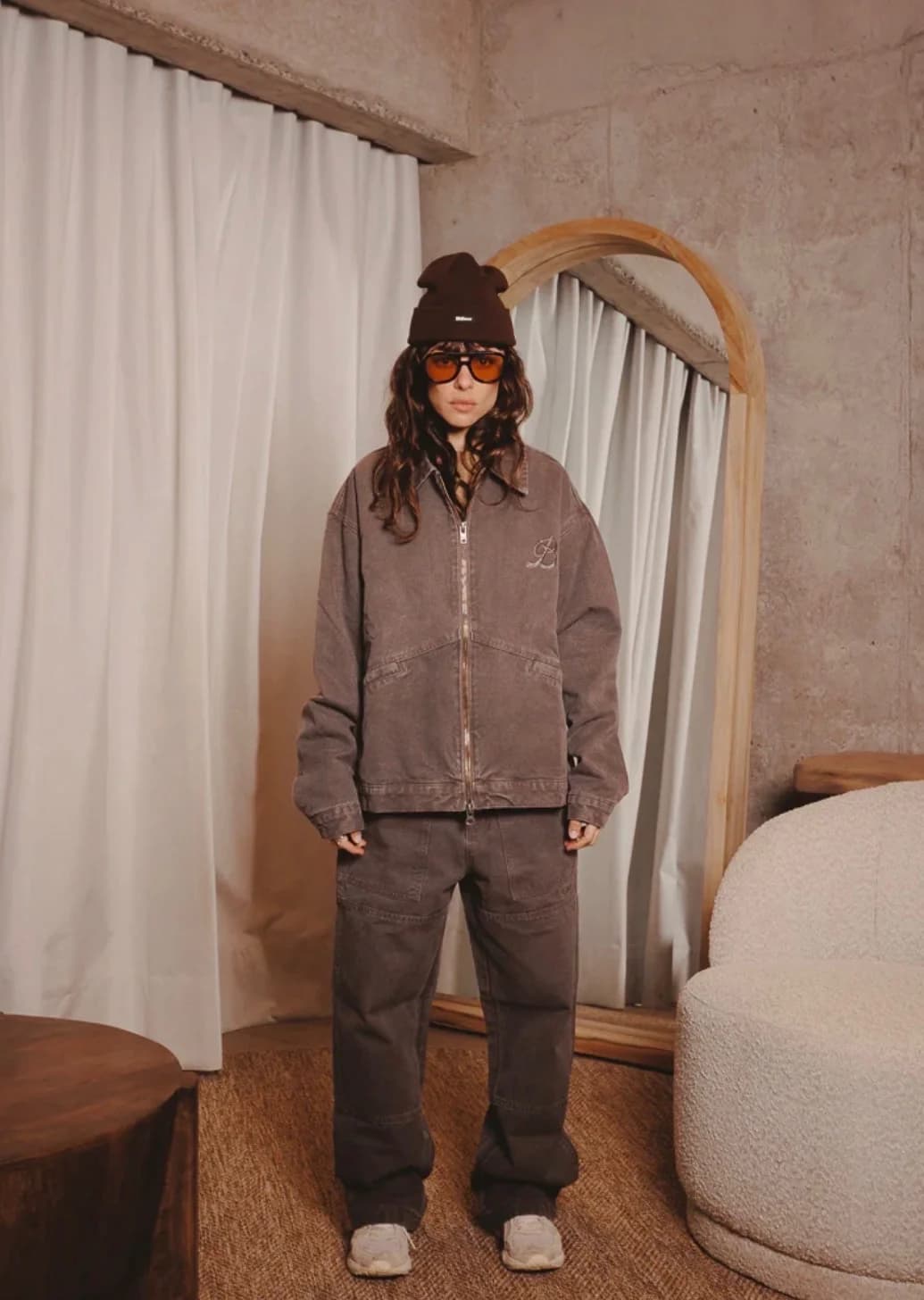 Usado por Lucía Somarriva Estay, Canvas Jacket Perfait Taupe , talla XS