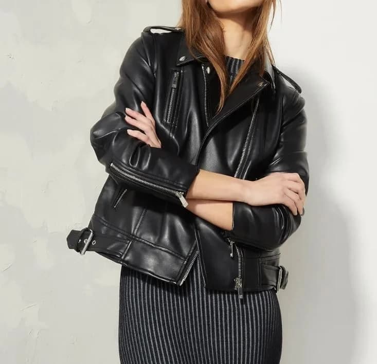 Usado por Paula Arregui, Chaqueta Biker Americanino, talla XL