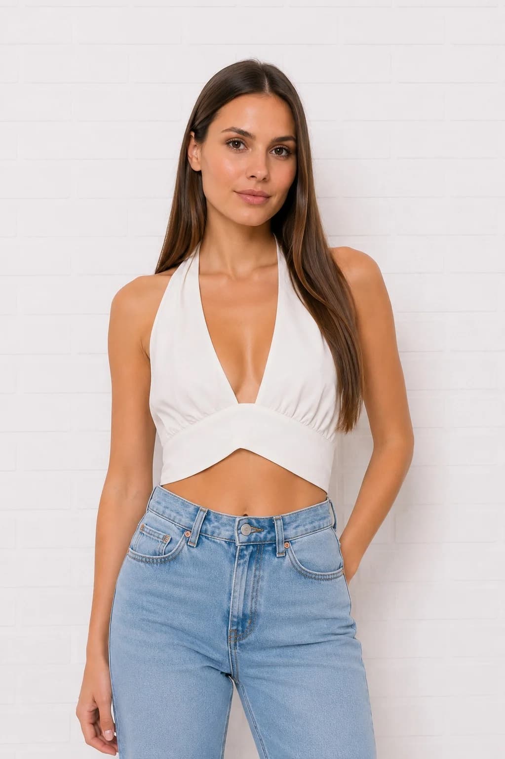 Usado por Monserrat, Top espalda descubierta , talla M