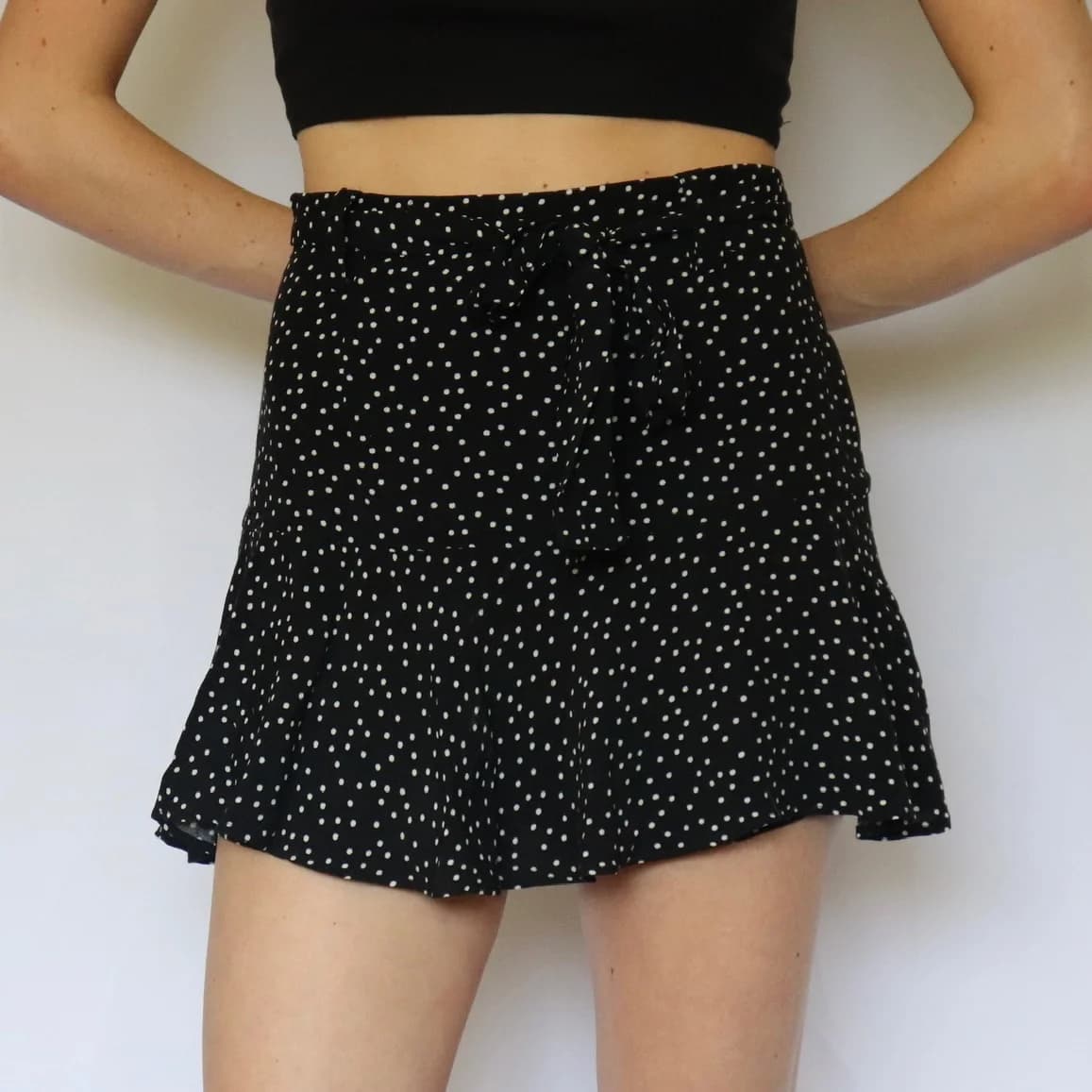 Usado por Javiera Sepulveda, Falda Short Puntos, talla S