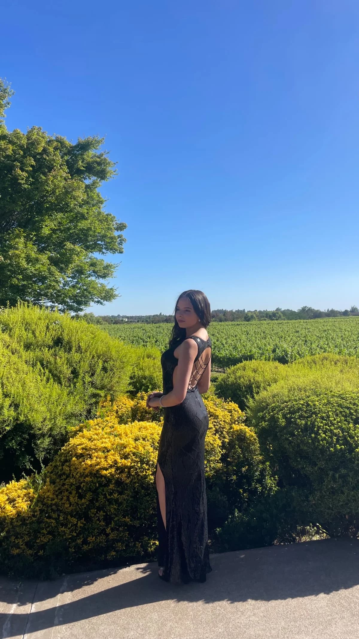 Usado por Diana Jimenez, Vestido negro lentejuelas , talla S