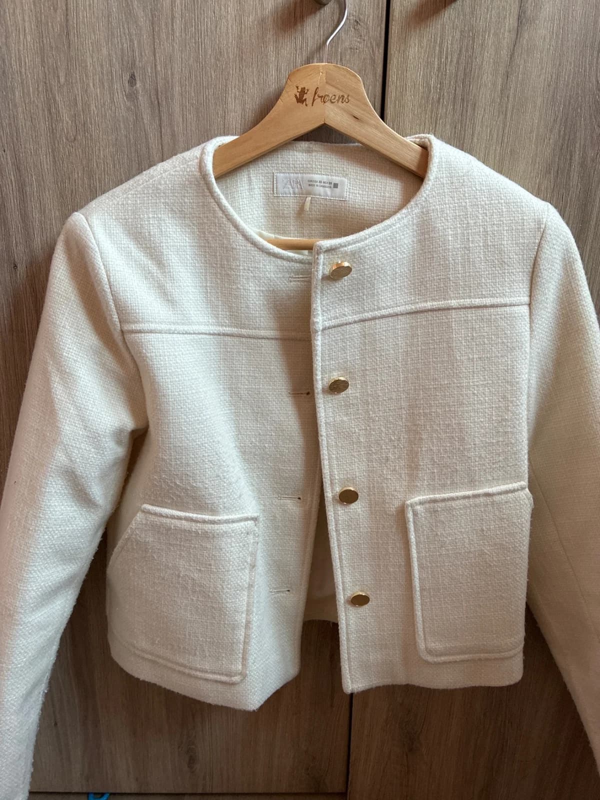 Usado por Maria Paz Valdes, Chaqueta Zara , talla XS
