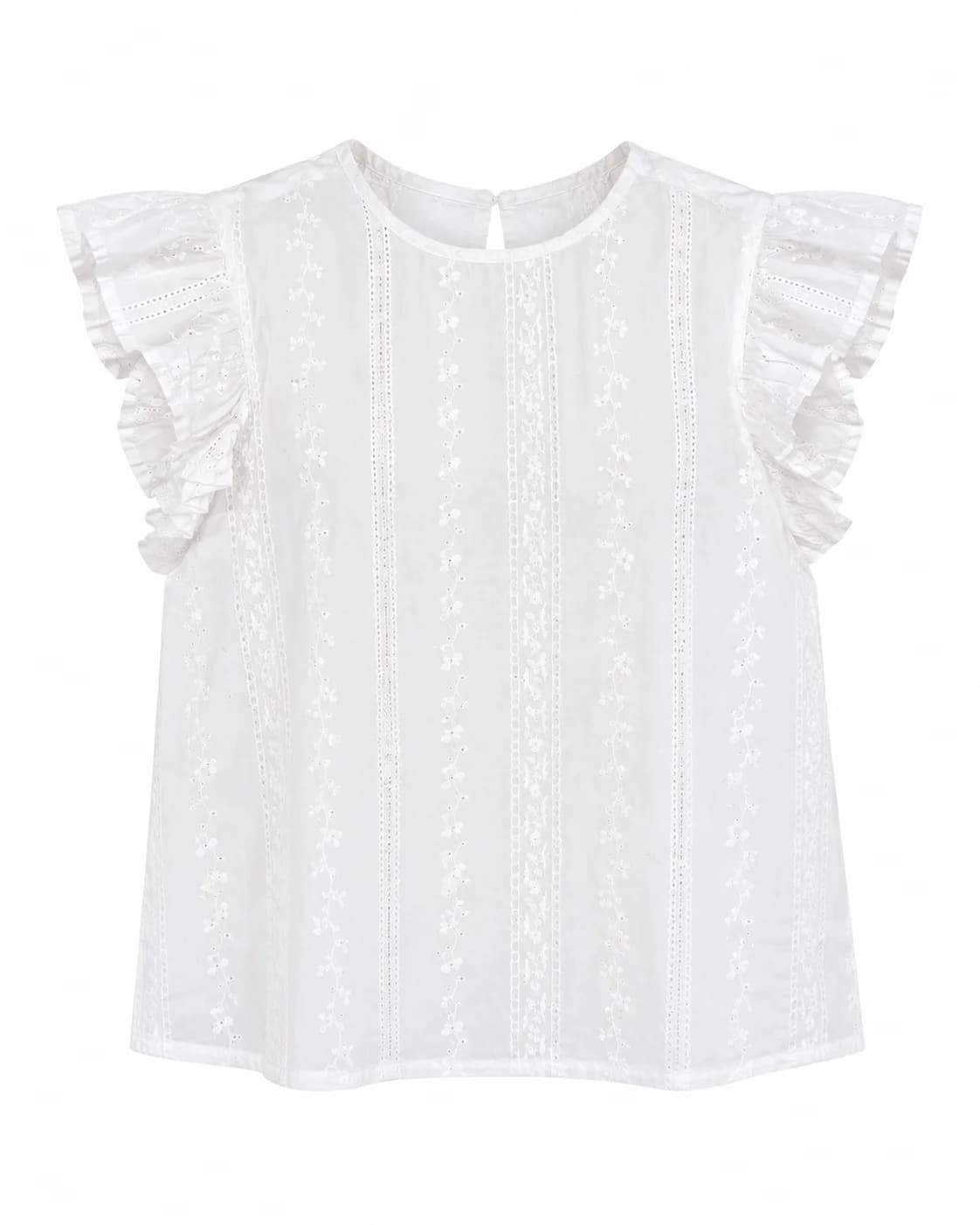 Usado por LAURA MITJANS HOCHFARBER, Blusa University Blanca, talla S