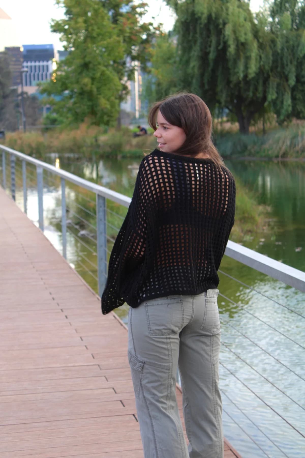 Usado por María Javiera González , Pantalón tiro bajo , talla 36-38