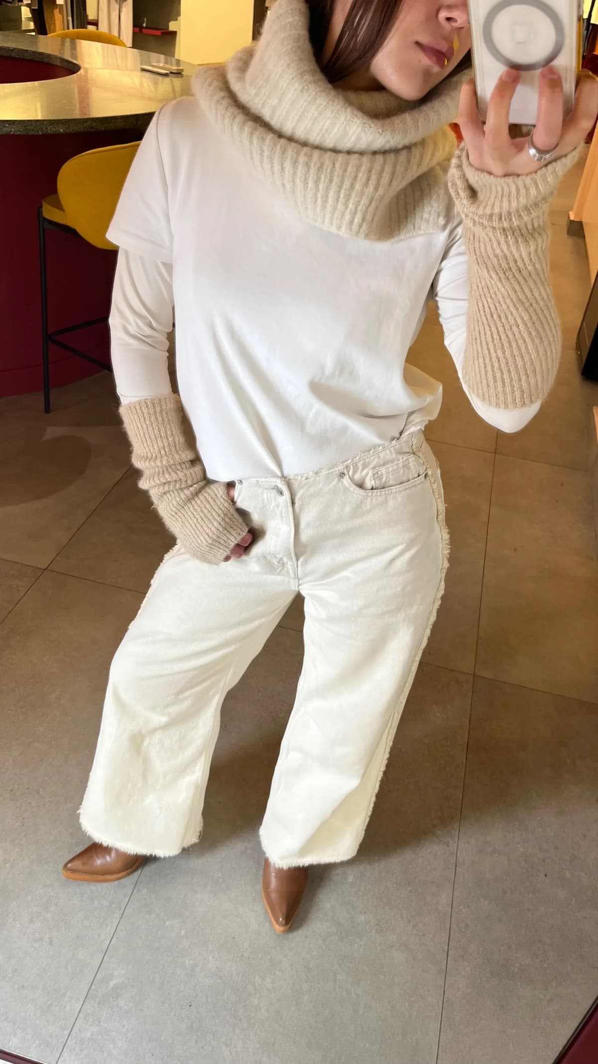 Usado por Fer Pavez, Jeans tiro medio, talla 34