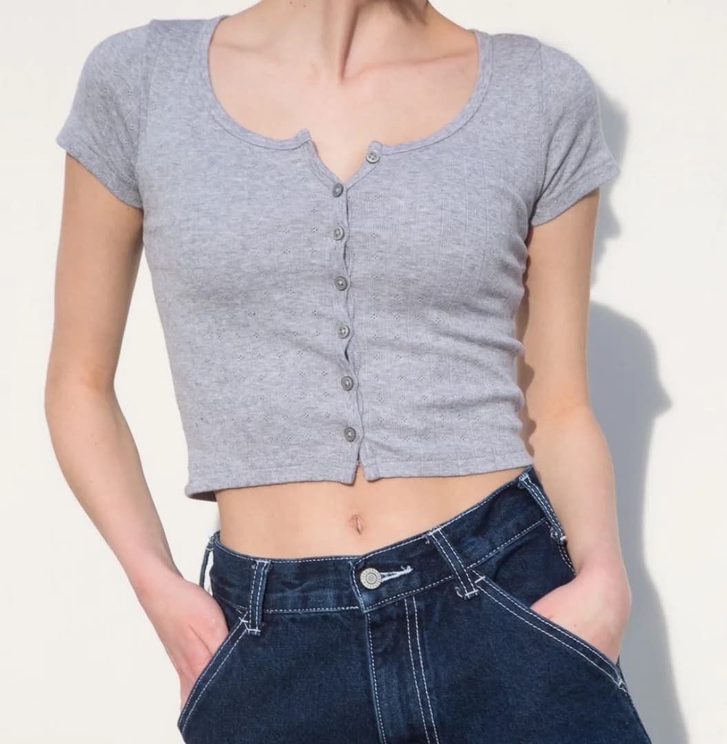 Top Brandy Melville Gris — foto 1
