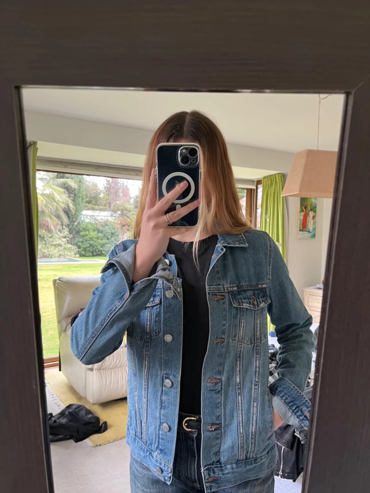Usado por daniela gonzalez, Chaqueta de jeans , talla S