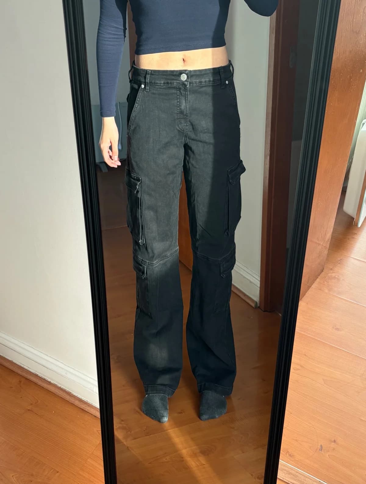 Jeans Cargo Mid Rise