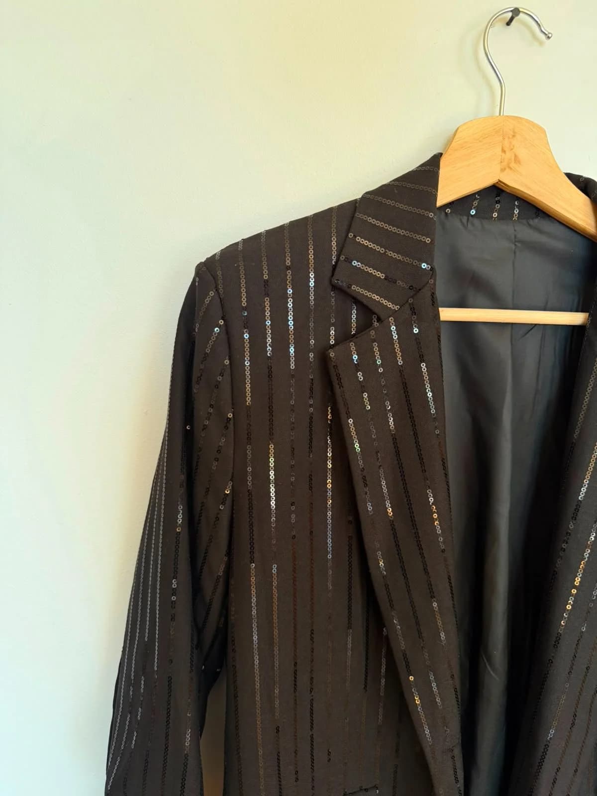 Usado por Paula Aravena, Blazer oversize con brillos, talla Única