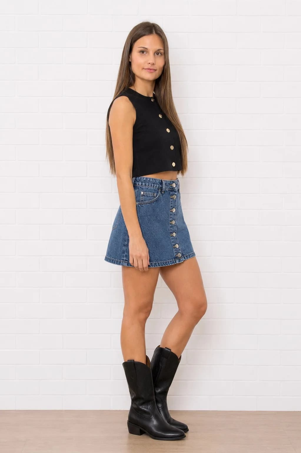 Usado por Monserrat, Falda forever , talla S