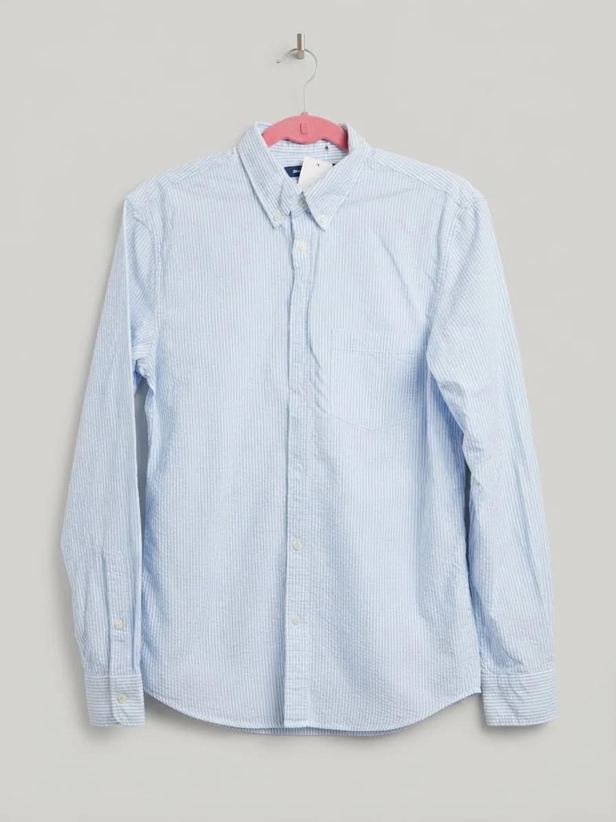 Camisa tipo lino rallada — foto 1