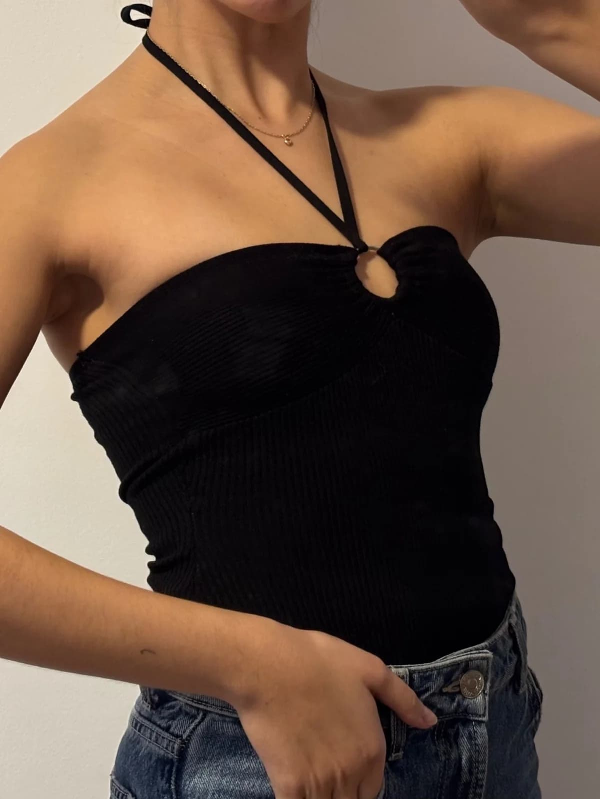Usado por Valeria Olguín , Body Negro, talla S