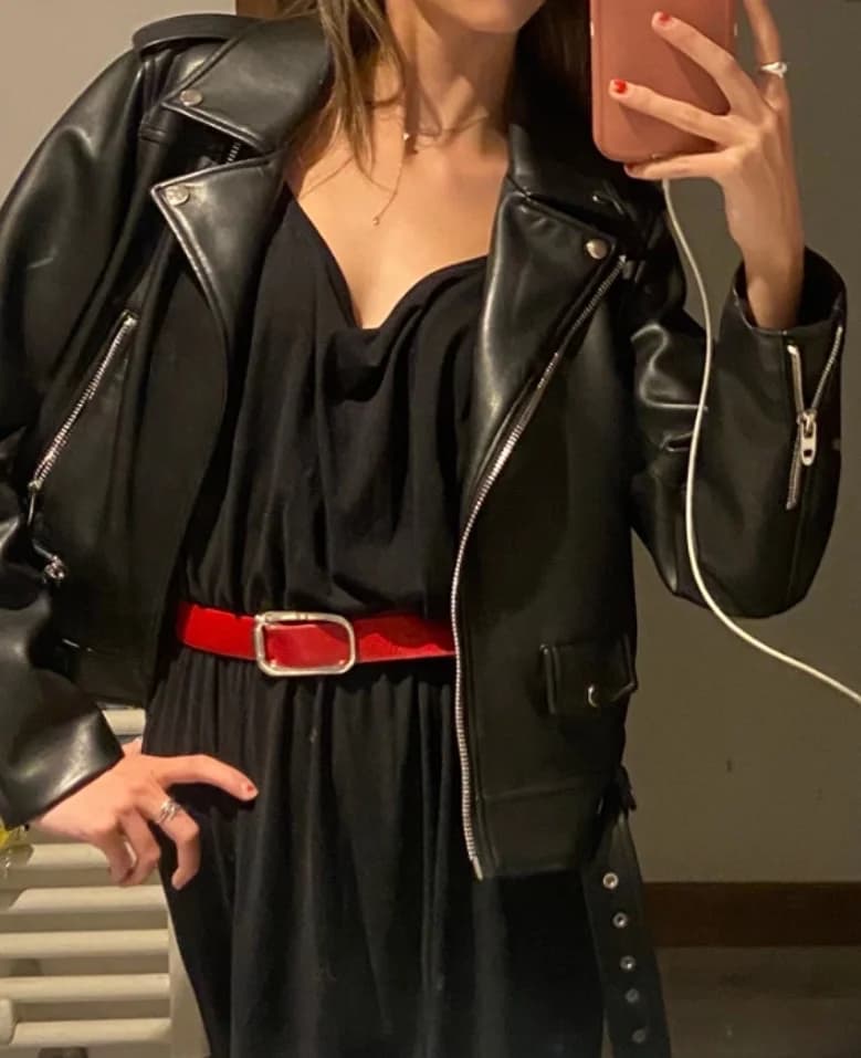 Chaqueta negra biker — foto 1
